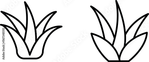"Natural Aloe Vera Icon for Wellness, Skincare, and Health-Themed Designs"