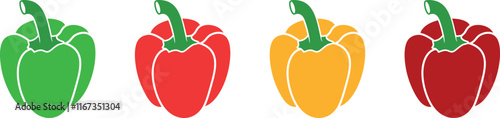 Bell Pepper logo. Isolated Bell Pepper  on white background