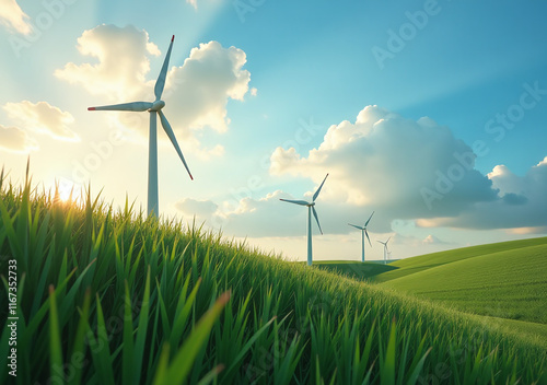 renewable energy creates sustainable solutions combat climate change promote green business practices worldwide photo