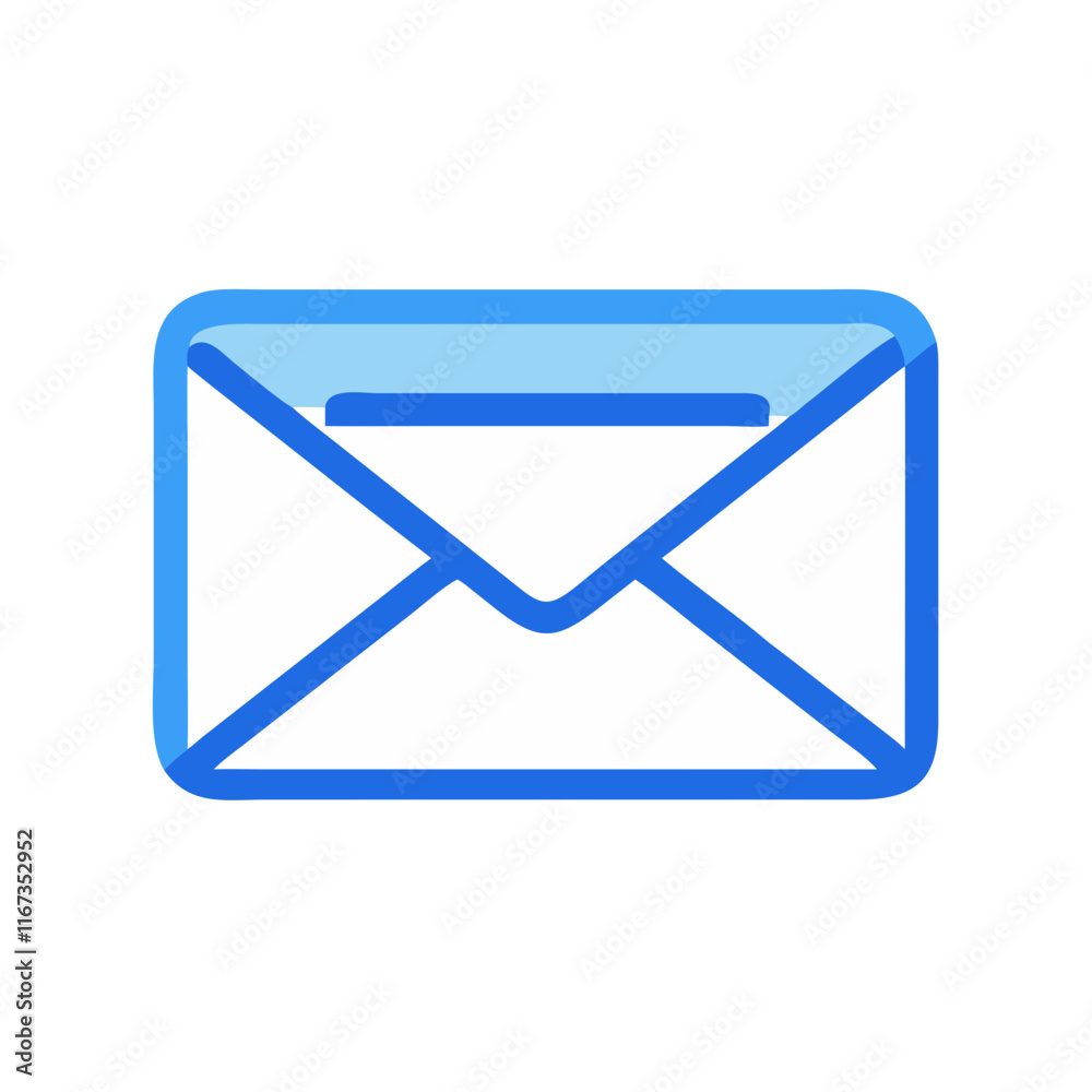Envelope icon against a white background Envelope icon against a white background