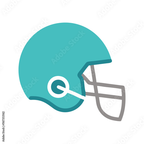 Football helmet icon on white background