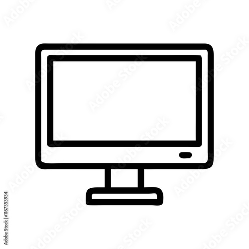 Monitor icon on a white background