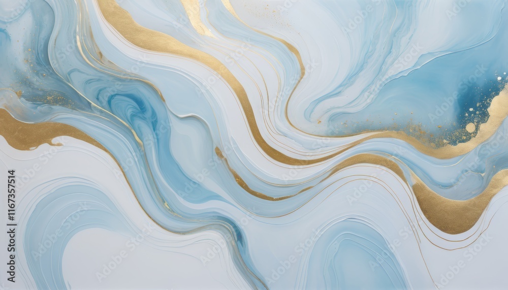Fototapeta premium Elegant Blue and Gold Marble Texture Background