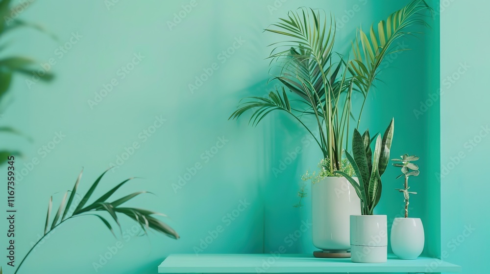 Fototapeta premium mint green seamless pattern wallpaper