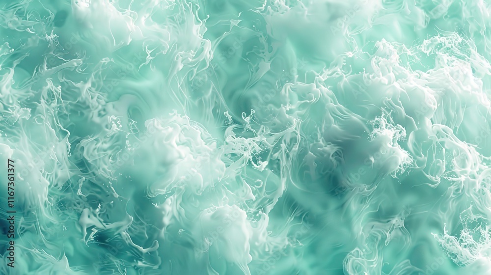 Obraz premium mint green seamless pattern wallpaper