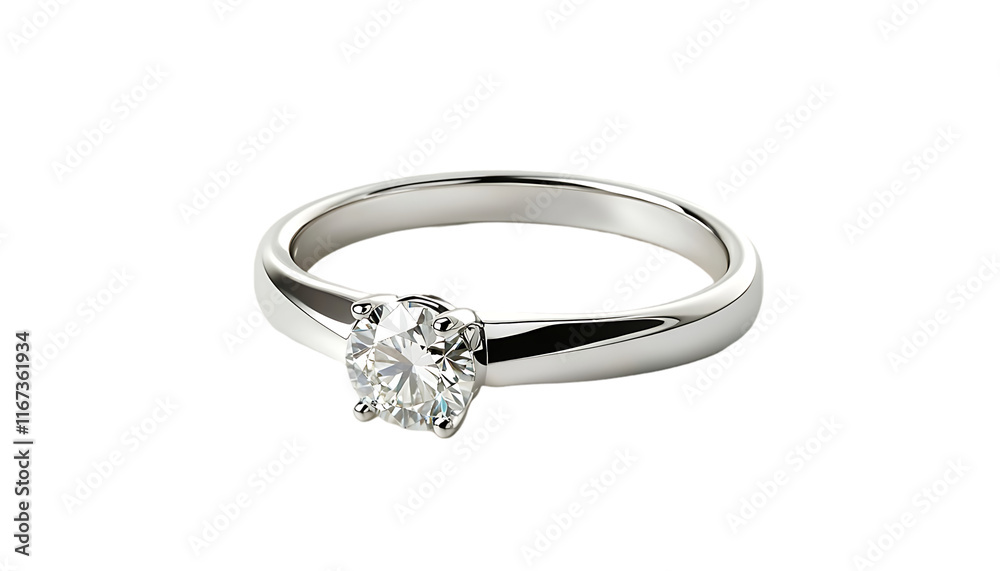 A simple yet elegant engagement ring featuring a prominent diamond. A simple yet elegant engagement ring featuring a prominent diamond.
