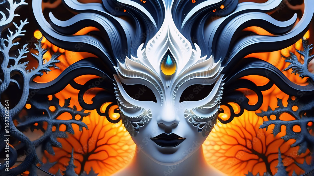 A strange style mystical mask A strange style mystical mask
