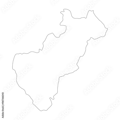 Queretaro state blank outline map