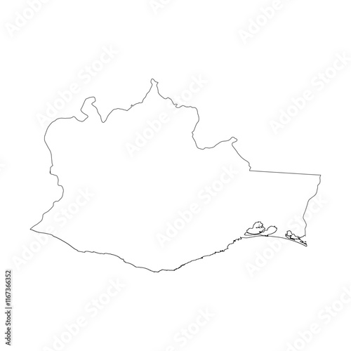 Oaxaca state blank outline map