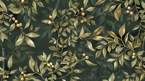 olive seamless pattern wallpaper