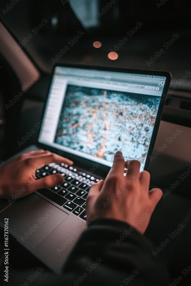 Person browsing travel websites on their work laptop during working hours.
