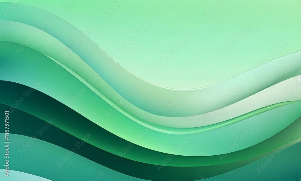 Abstract wavy green pattern with smooth gradients. Abstract wavy green pattern with smooth gradients.