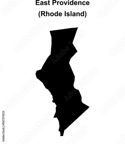 East Providence (Rhode Island) blank outline map