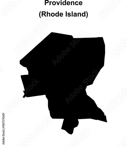 Providence (Rhode Island) blank outline map