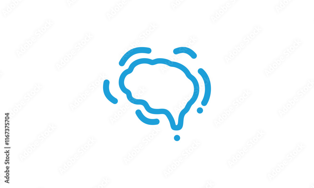 a graphic image with a wave and brain theme, on a white background. vector graphic base. a graphic image with a wave and brain theme, on a white background. vector graphic base.