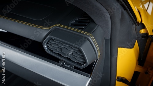 Heater vents on a dash