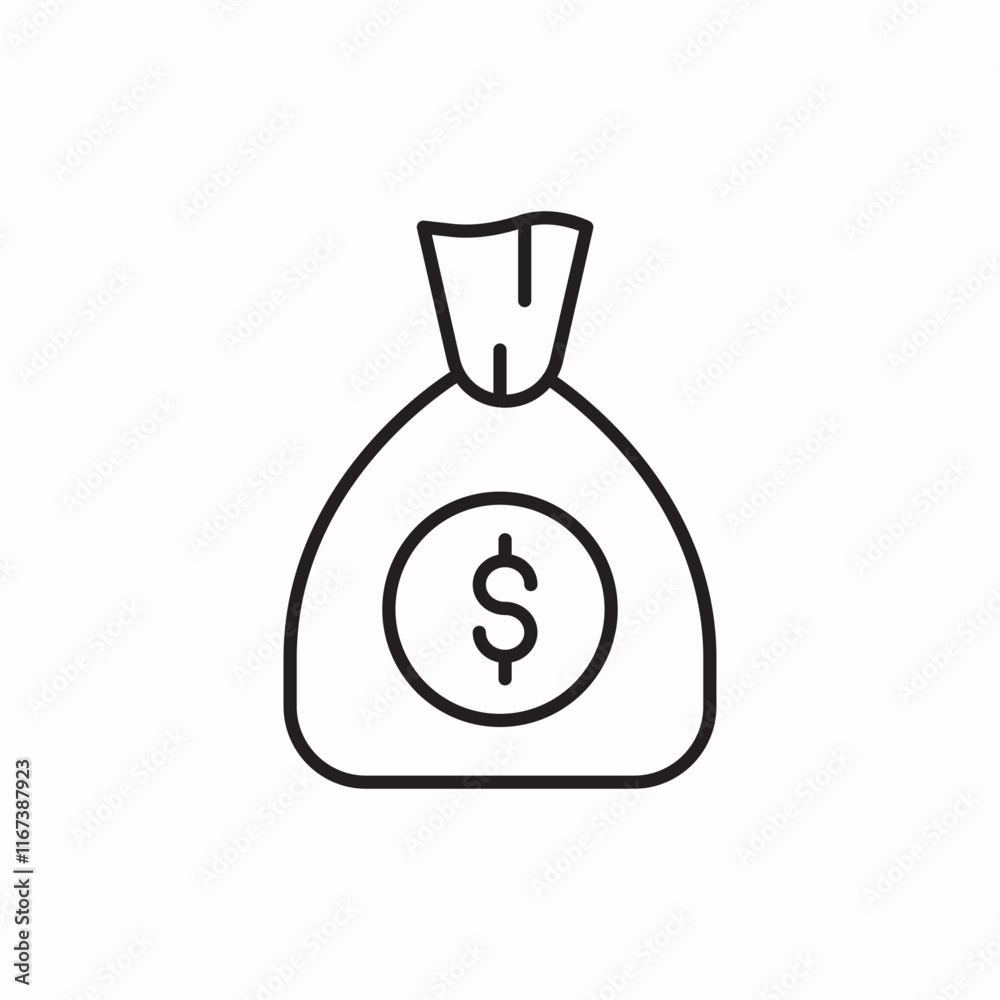 money bag savings wealth icon vector sign
money bag savings wealth icon vector sign