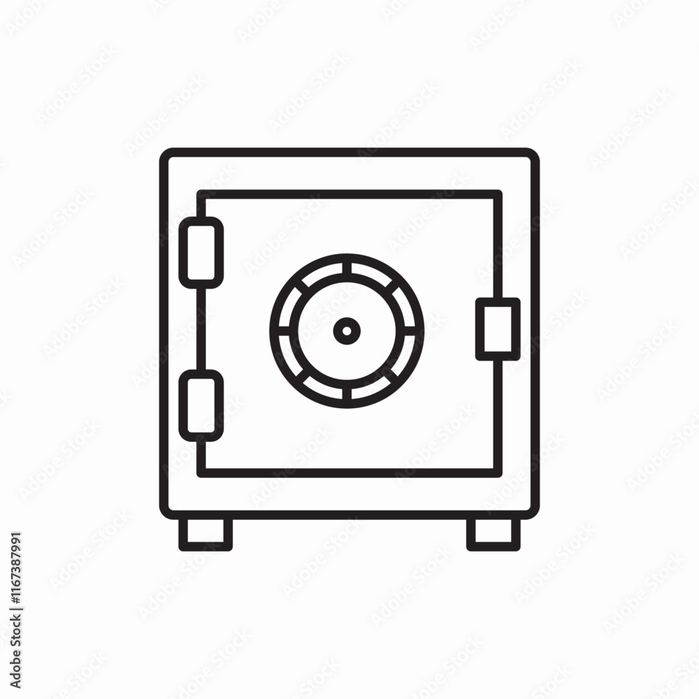 vault safe security protection icon vector sign
vault safe security protection icon vector sign