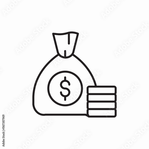 coins stack money finance icon vector sign

