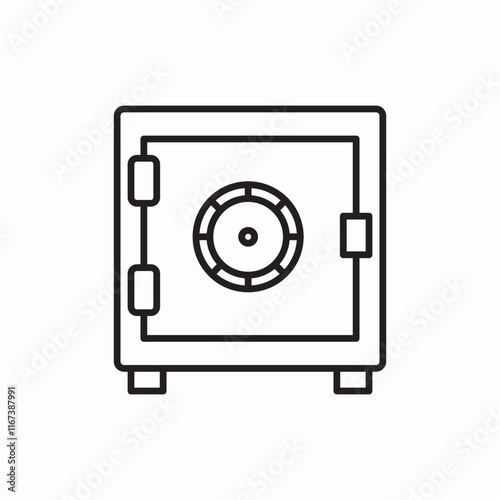 vault safe security protection icon vector sign
