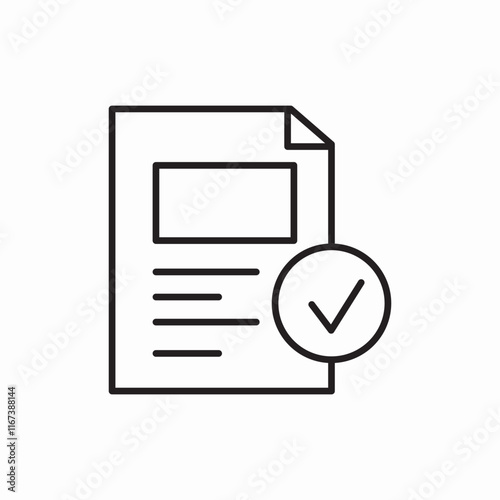 document check approved payment icon vector sign
