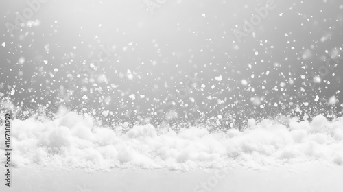 Tranquil Snowfall Over a Winter Landscape
