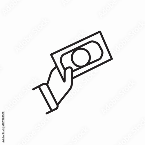 payment hand money transfer icon vector sign
