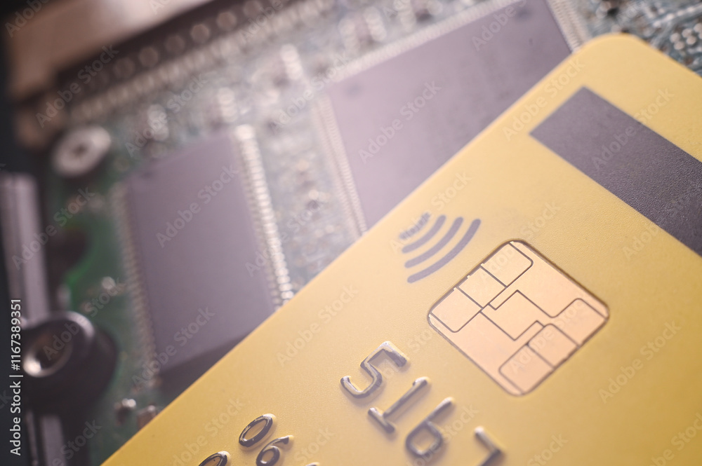 bank card with contactless NFC chip