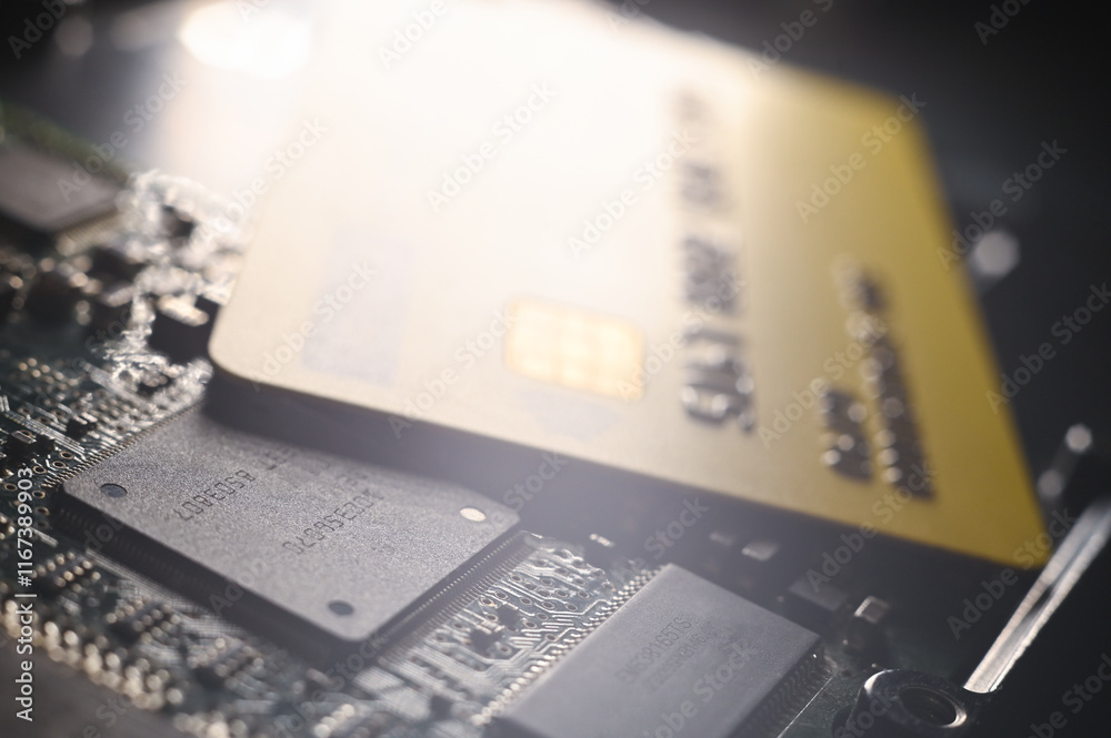 bank card with contactless NFC chip