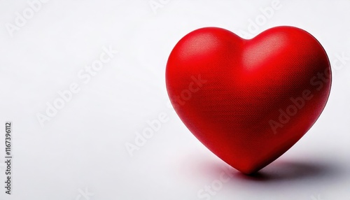 Red Heart Symbol on White Background