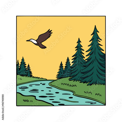 modern minimal nature and environments vector icon art design