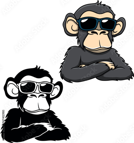 Monkey funny vector