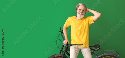 Stylish elderly man with bi...