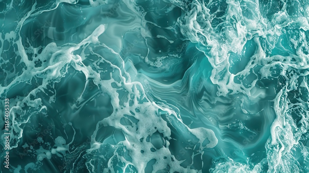 Naklejka premium aqua marine seamless pattern wallpaper