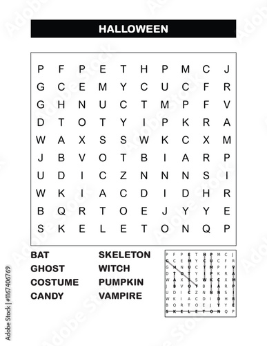 word search Halloween