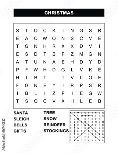 word search Christmas