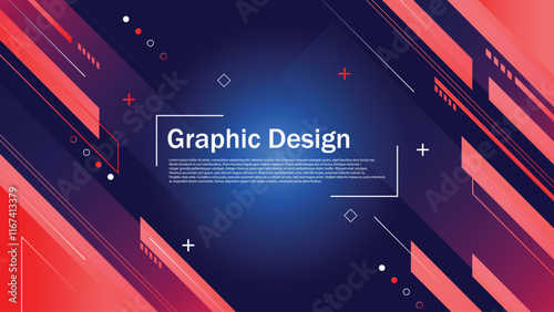 Modern graphic design abstract layout with vibrant accents