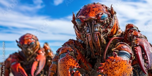 professional photo of lobster fishermen photo