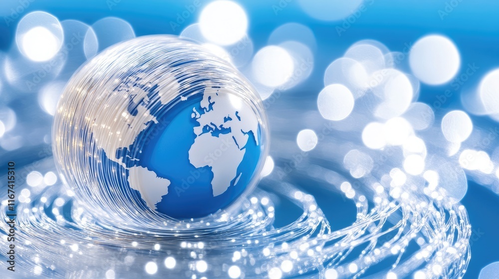 A stylized globe surrounded by luminous lines, symbolizing connectivity and technology. A stylized globe surrounded by luminous lines, symbolizing connectivity and technology.