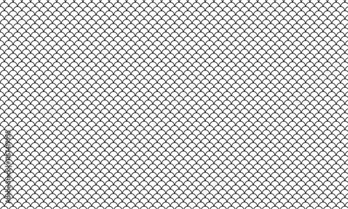 abstract black outline fish scale pattern suitable for background.