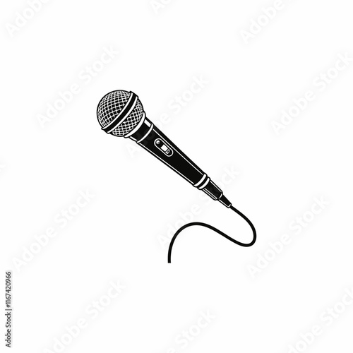 Microphone silhouette