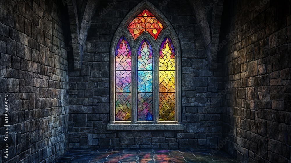 Fototapeta premium realistic gothic castle scene