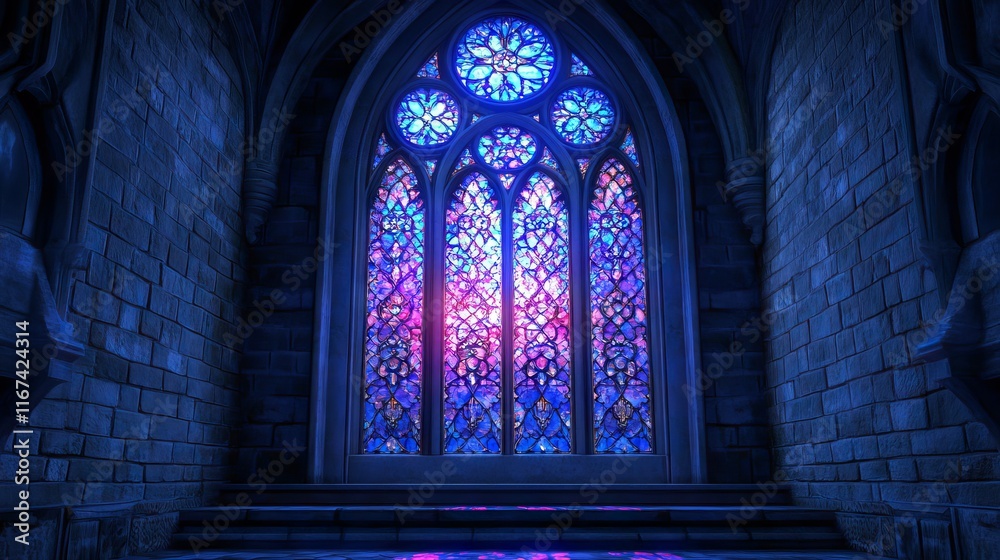 Obraz premium realistic gothic castle scene