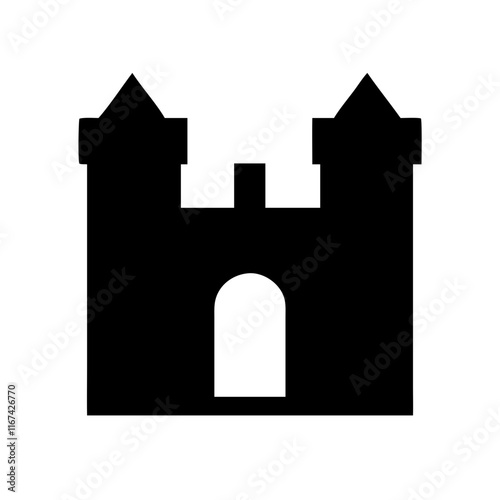 castle vector icon black