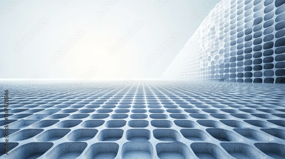 Naklejka premium Abstract Futuristic Architectural Perspective