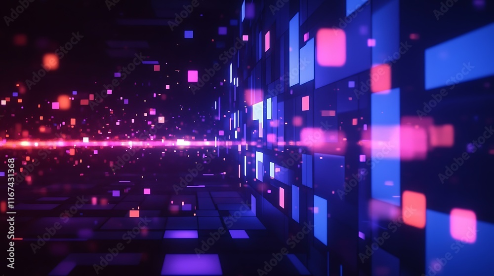 Abstract Digital Geometric Background Design