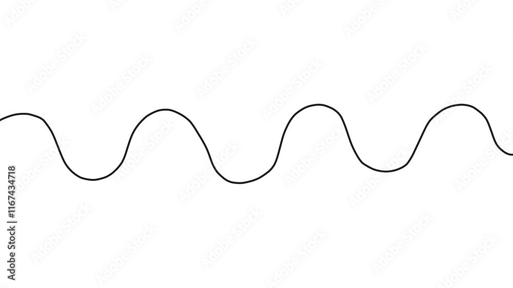 curve line on white background animation video