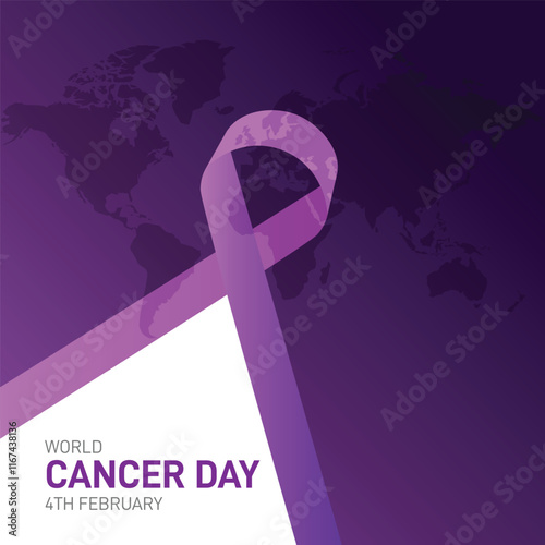 world cancer day. world cancer day creative banner, poster, social media post, postcard, background, template, web banner, backdrop, festoon, cover design etc.