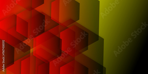 Abstract red vector background with stripes. Hexa Dark Red and green Abstract Geometric Wide Banner Design Background. bstract creative overlap digital background, modern landing page concept vector.