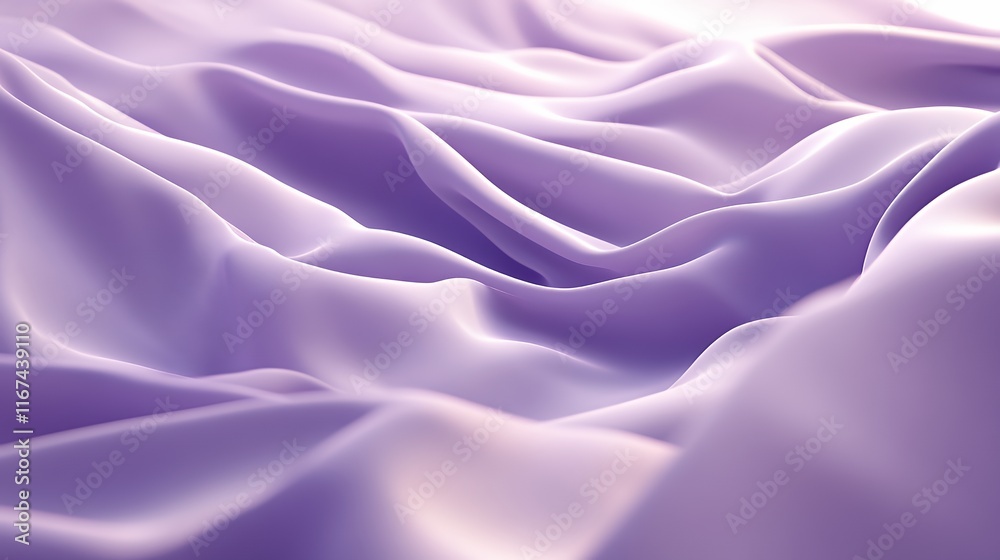 Fototapeta premium Soft Lavender Fabric Draped in Gentle Waves